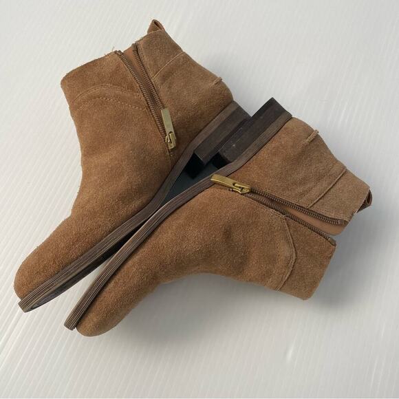 Franco Sarto Kelton brown suede studded booties size 7 size zip - Picture 5 of 13